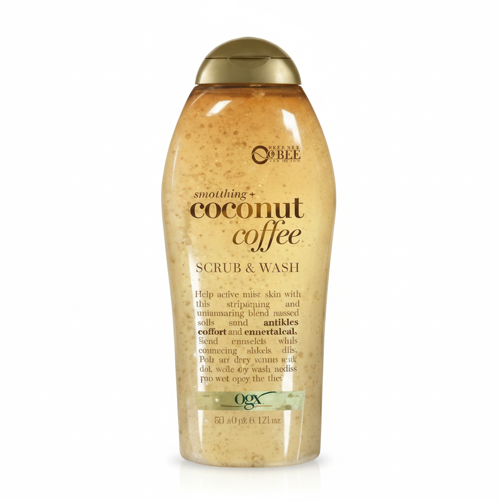 OGX Smoothing + Coconut Coffee Scrub & Wash